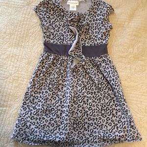 American Girl gray leopard print cotton dress